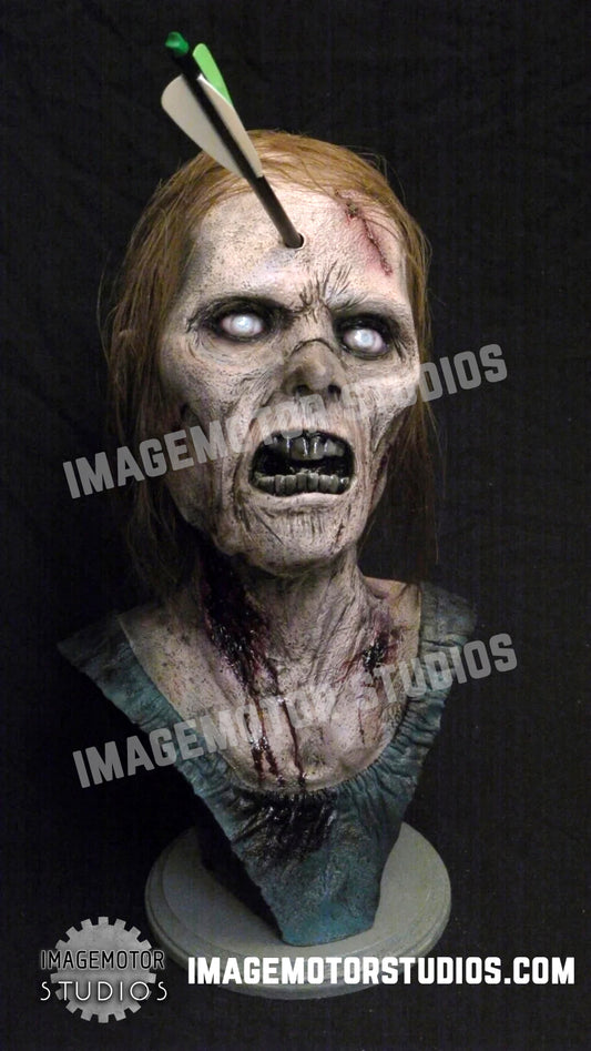 Life size 1:1 scale Walking Dead crossbow arrow bolt Zombie walker bust