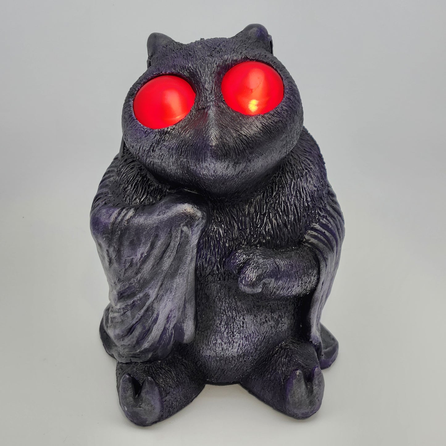 Baby Mothman prop replica with light-up eyes