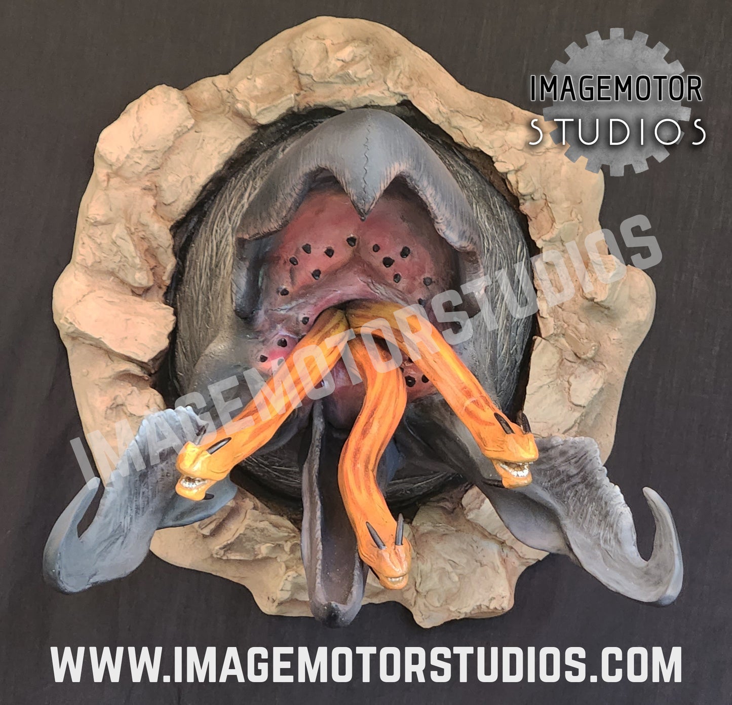 Tremors wall hanging or table top Graboid sculpture prop