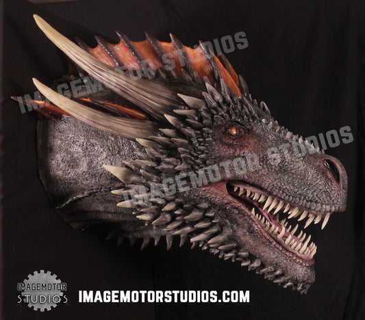 Dark Dragon Wall Bust hanging prop