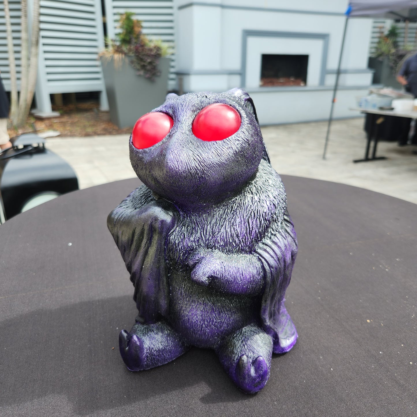 Baby Mothman prop replica with light-up eyes